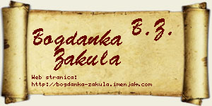 Bogdanka Žakula vizit kartica